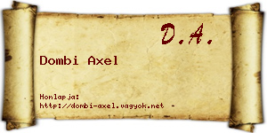 Dombi Axel névjegykártya